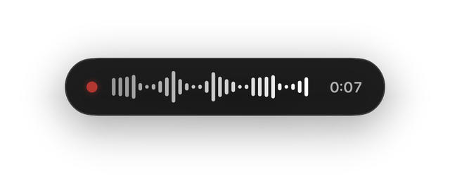 The echo pill listening, with the voice waveform and the counter at 0:07.